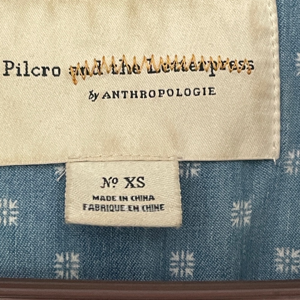 Pilcro Anthropologie Denim Jacket XS Back To School Light Wash - Picture 3 of 6